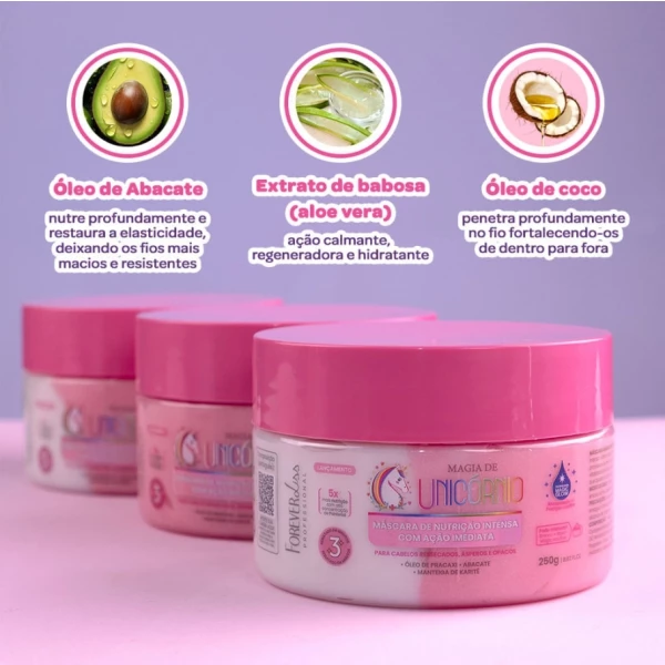 FOREVER LISS - MÁSCARA DE NUTRIÇÃO INTENSA MAGIA DE UNICÓRNIO 250g
