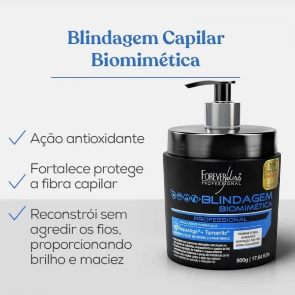 FOREVER LISS - MÁSCARA BLINDAGEM CAPILAR BIOMIMÉDICA 500g