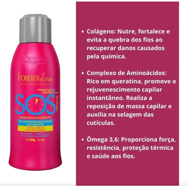 FOREVER LISS - RECONSTRUTOR SOS ANTIEMBORRACHAMENTO 300ml