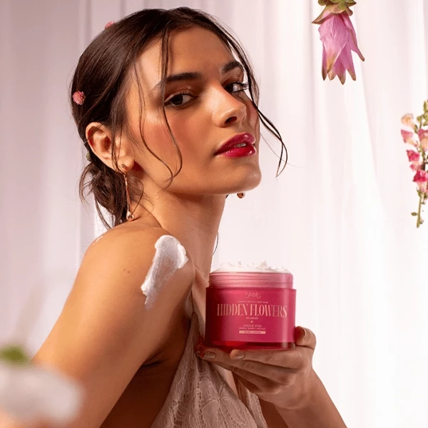 SKELT - BODY CREAM HIDDEN FLOWERS HIDRATANTE DESODORANTE CORPORAL 200g