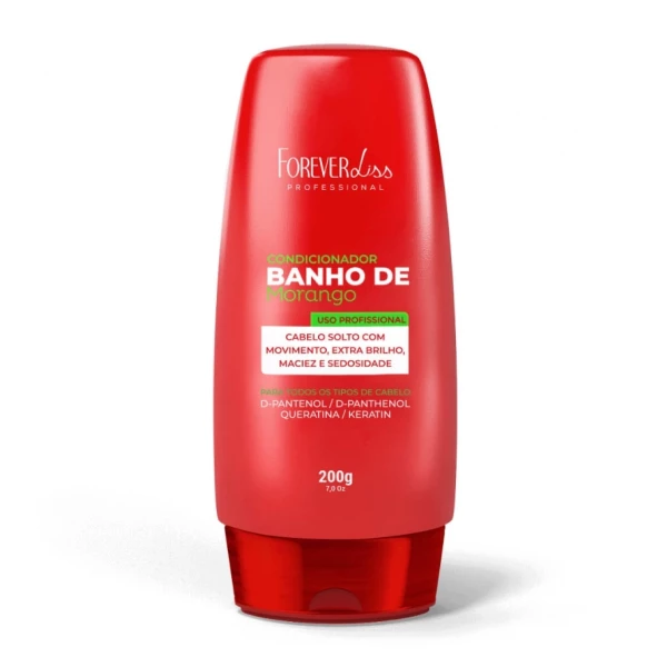 FOREVER LISS - CONDICIONADOR BANHO DE VERNIZ MORANGO 200g