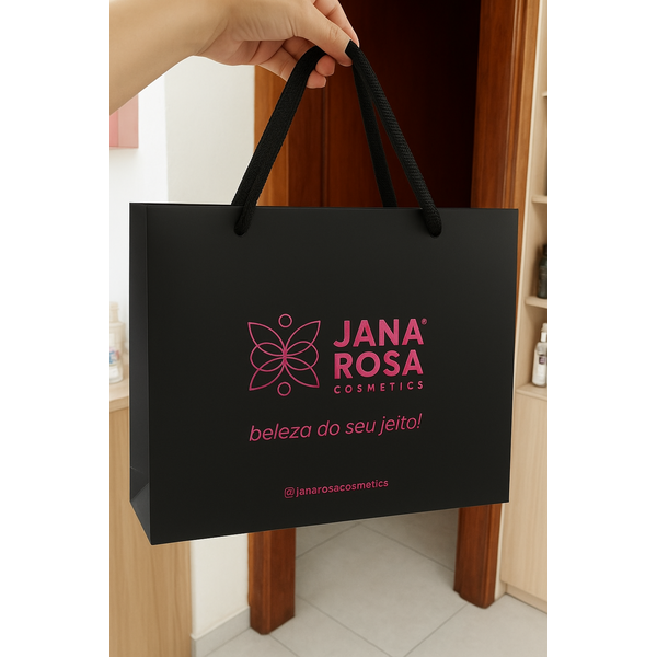 Sacola Black Luxo Jana Rosa Cosmetics 36,5L X 29A X 11P